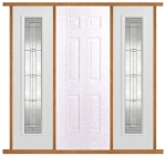 GRP 6 Panel White Front Door with Elegant Sidelights